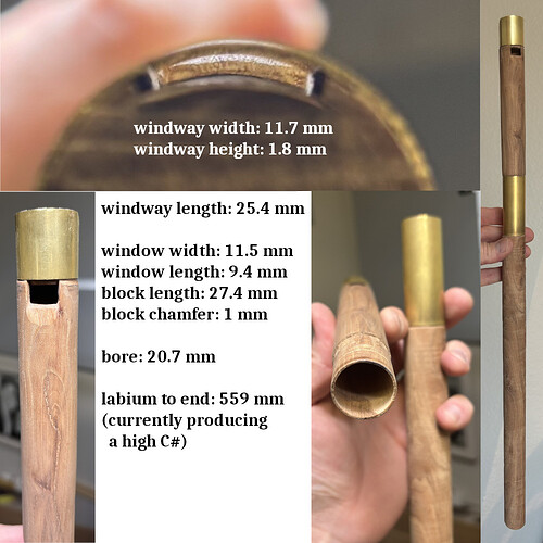 low whistle measurements